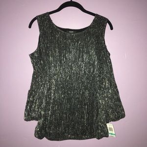 ⬇️Alfani size 0X Sliver black blouse